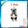 Top sell lovely crystal koala bear shape gift jewelry usb flash drive,OEM usb memory with 100%full capacity